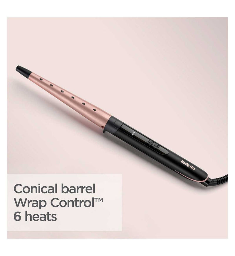 BaByliss Rose Quartz Conical Wand 25mm-13mm - British product
