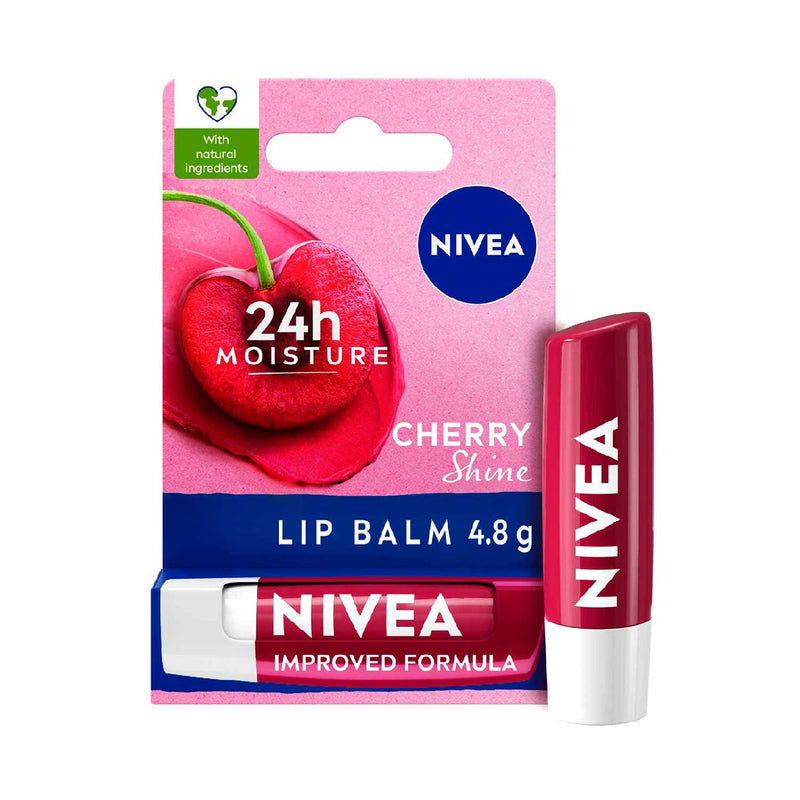 NIVEA Cherry Shine Lip Balm 4.8g (British brand)