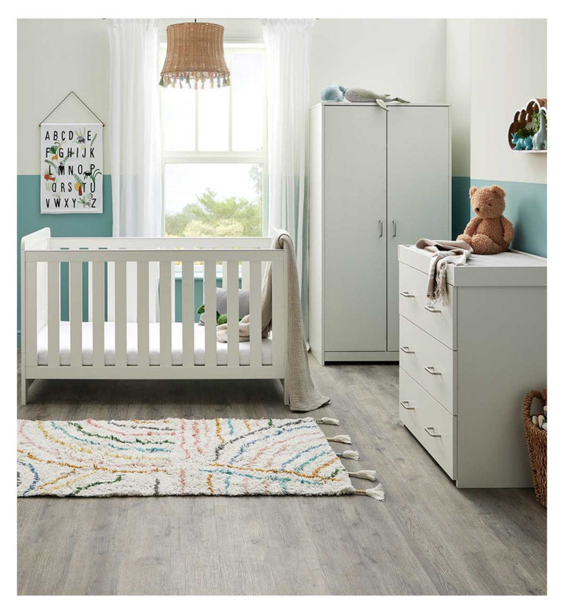 Babymore Caro 3 Piece Room Set White Wash - British product