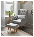 Babymore Lux nursing chair with stool grey - British product
