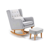 Babymore Lux nursing chair with stool grey - British product