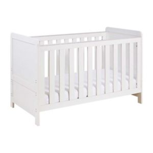 Babymore Caro cot bed white wash wooden frame - British product