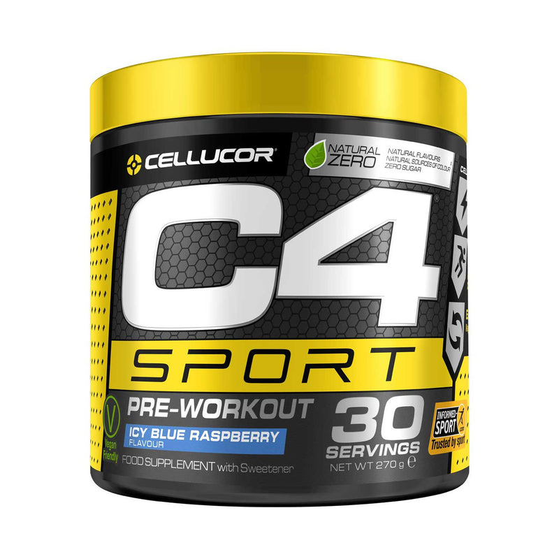 C4 Sport pre-workout powder Icy Blue Raspberry 288g - British product