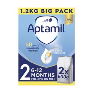 Boots Aptamil Follow On Baby Milk Formula Powder 6-12 Months 1.2kg- Buy online at McGrocer