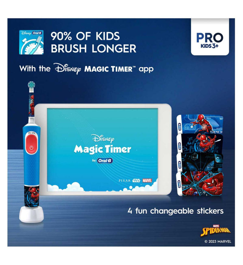 Oral-B Pro Kids Electric Toothbrush Marvel Spider-Man children's imported from the UK