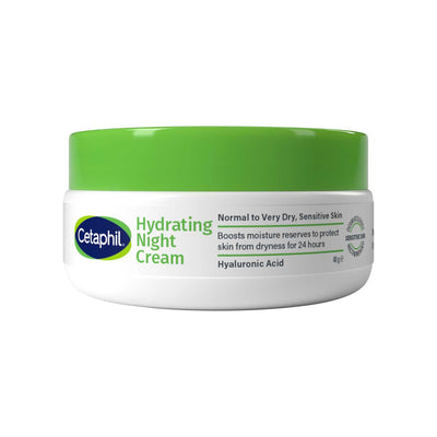 Boots Cetaphil Hydrating Night Cream Hyaluronic Acid Dry Skin Moisturiser 50g- Buy online at McGrocer