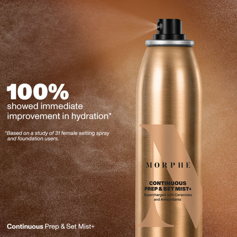 Morphe Continuous Prep & Set Mist+ setting spray, imported from the UK