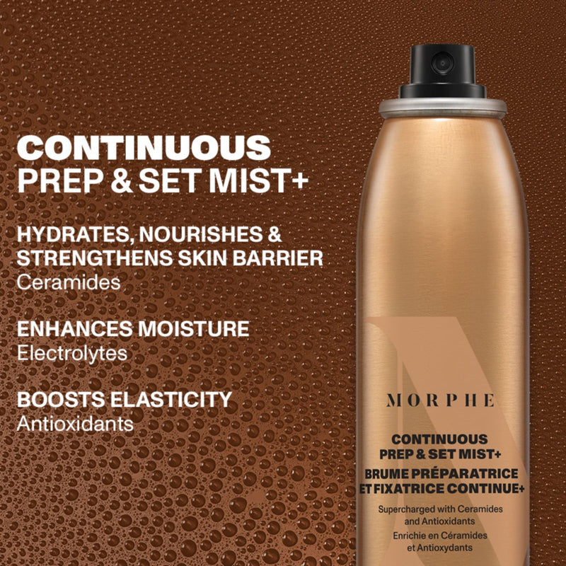 Morphe Continuous Prep & Set Mist+ setting spray, imported from the UK