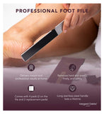 Margaret Dabbs London professional foot file with replacement pads, imported from the UK