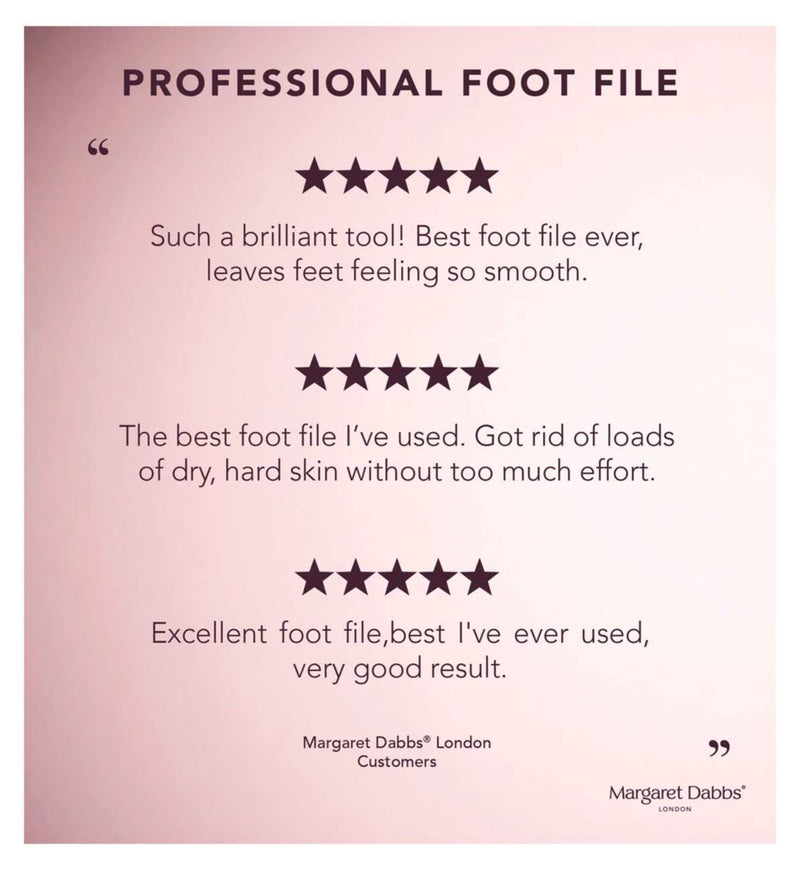 Margaret Dabbs London professional foot file with replacement pads, imported from the UK