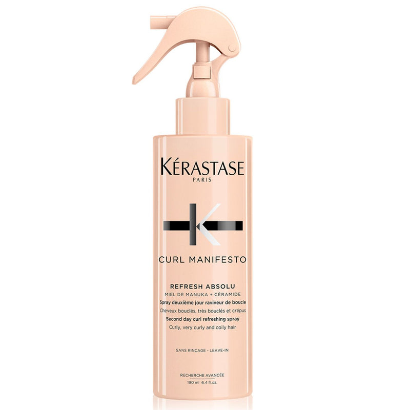 Kérastase Curl Manifesto, Curl Reactivating Spray for In-between Washes, With Manuka Honey and Ceramide, Refresh Absolu, 190ml