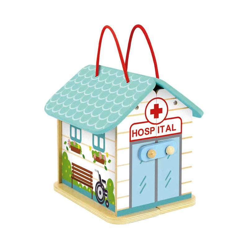 Tooky Toy wooden foldable hospital - British product