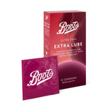Boots Ultra Thin Extra Lube Condoms Regular Fit 12 Pack