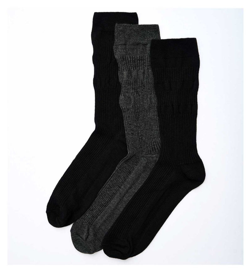 Boots Men's Cotton Gentle Grip Socks 3 Pair Pack - British product