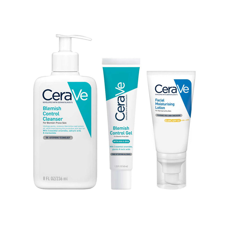 CeraVe Blemish-Prone Skincare Routine with SPF Bundle - British product