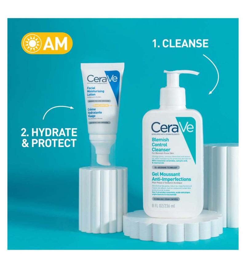 CeraVe Blemish-Prone Skincare Routine with SPF Bundle - British product