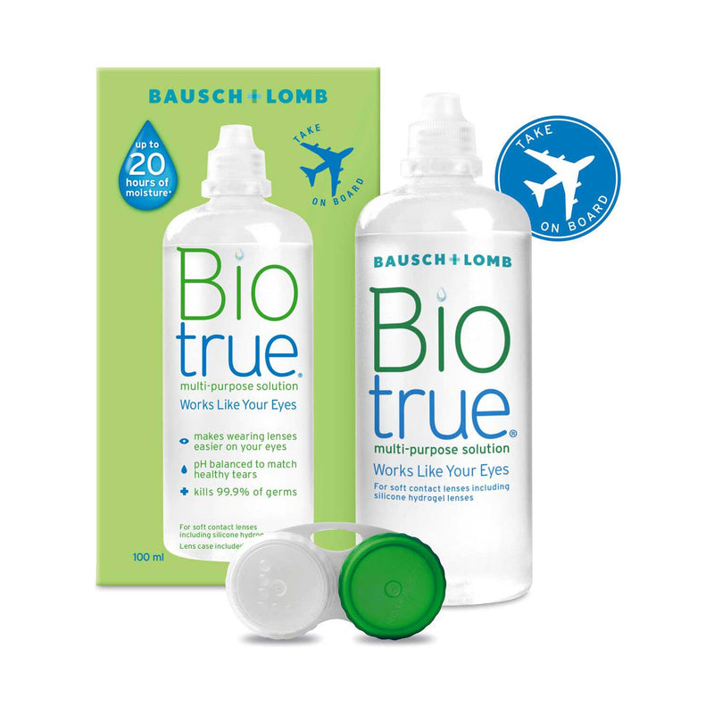 Biotrue Multi Purpose Solution Flight Pack 100ml - British product