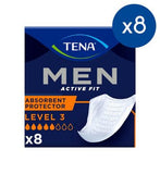 TENA Men Level 3 Incontinence Absorbent - 8 packs of 8 protectors bundle GOODS Boots
