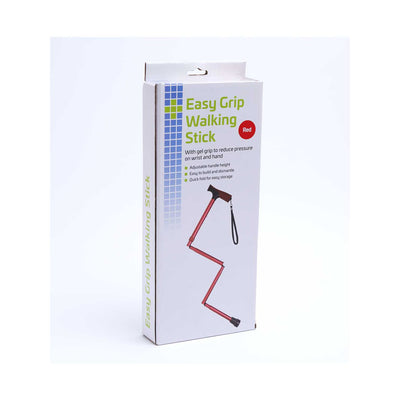 Boots Crest Easy Grip Folding Walking Stick Red Adjustable Height Walking Aid- Buy online at McGrocer