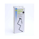 Crest Easy Grip Folding Walking Stick Gel Handle Adjustable Height Black