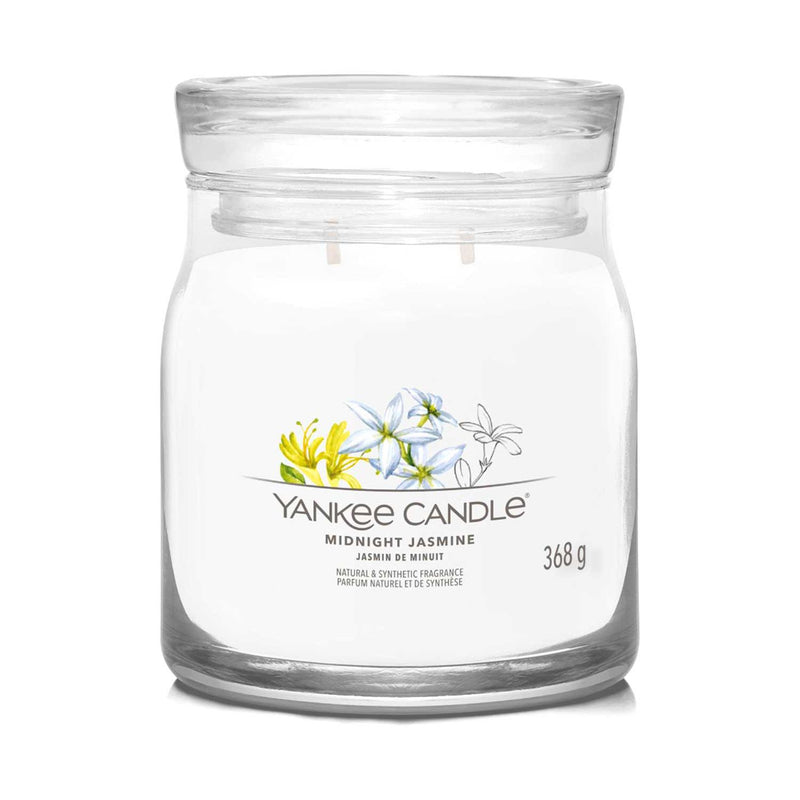 Yankee Candle Midnight Jasmine medium jar candle, imported from the UK