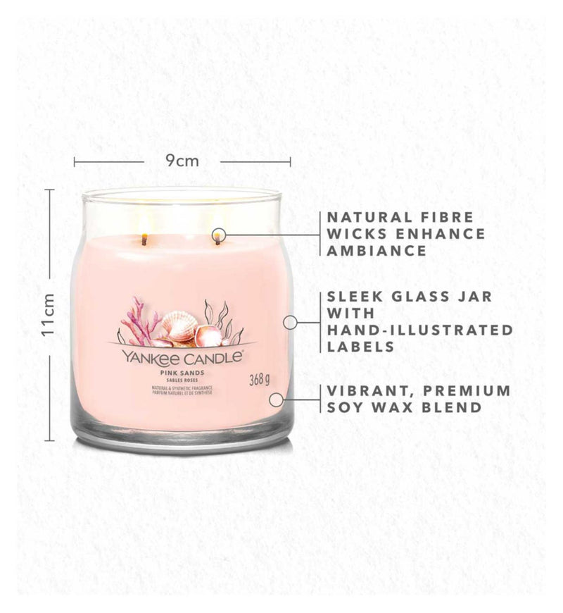 Yankee Candle Pink Sands signature medium jar, imported from the UK
