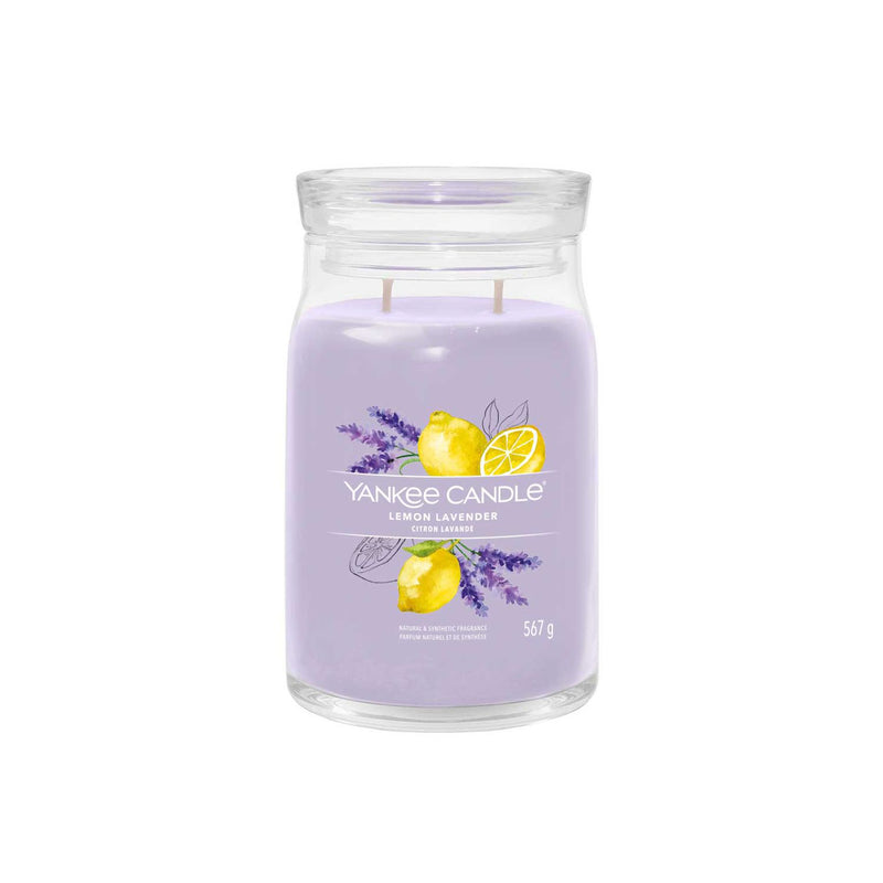 Yankee Candle large jar candle Lemon Lavender 567g, imported from the UK