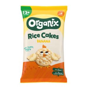 Organix banana rice cake clouds 40g, imported from the UK