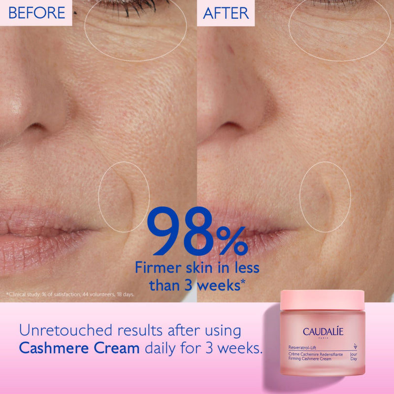 Caudalie Resveratrol-Lift Firming Cashmere Cream Refill 50ml, imported from the UK