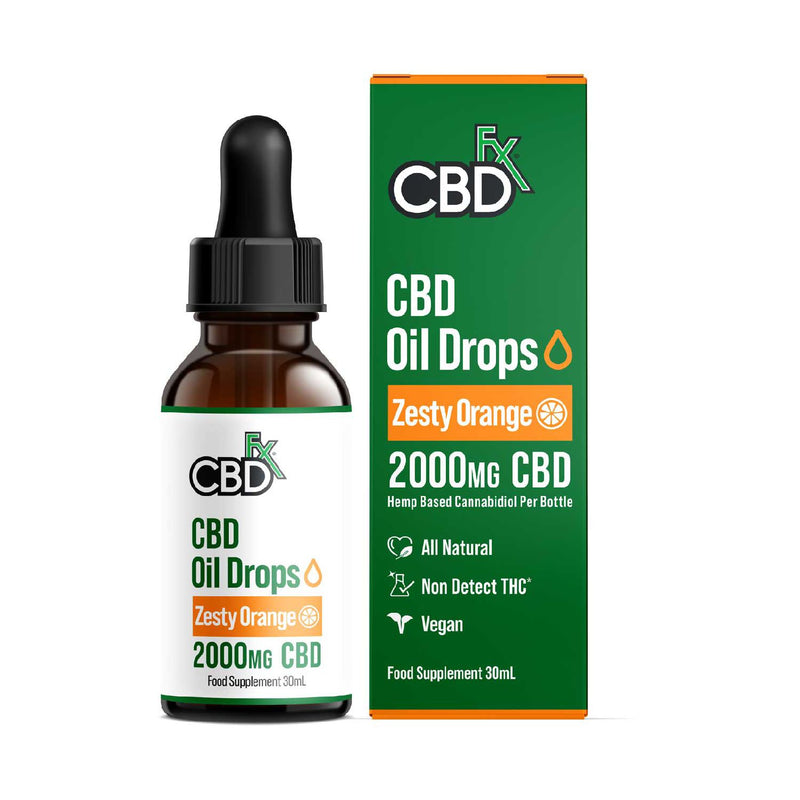 CBDfx CBD Oil Drops Zesty Orange 30ml - British product
