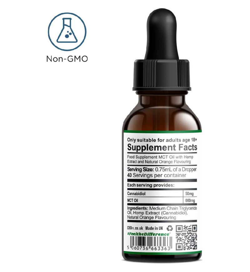 CBDfx CBD Oil Drops Zesty Orange 30ml - British product