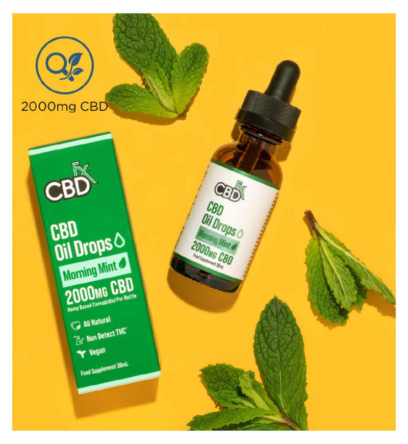 CBDfx CBD Drops Morning Mint 30ml - British product