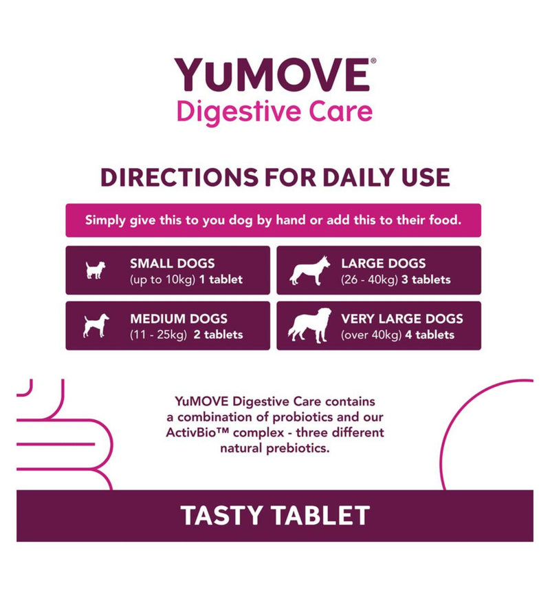 YuMOVE Digestive Care for dogs 60 tablets, UK version