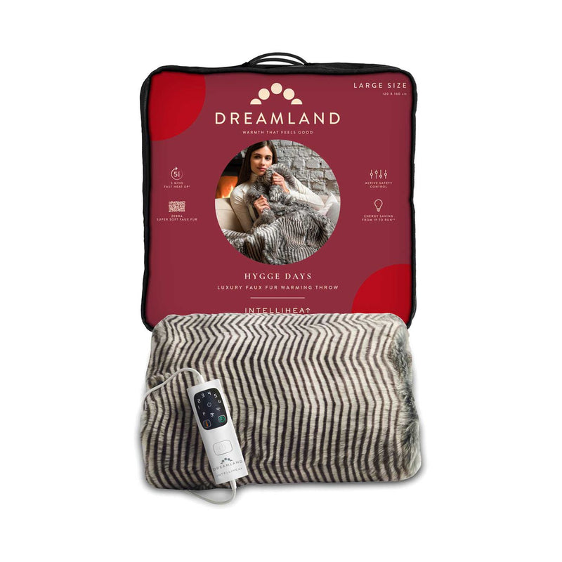 Dreamland Faux Fur Warming Throw Zebra 160x120cm - British product