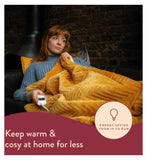 Dreamland heated throw mustard 160x120cm - British product