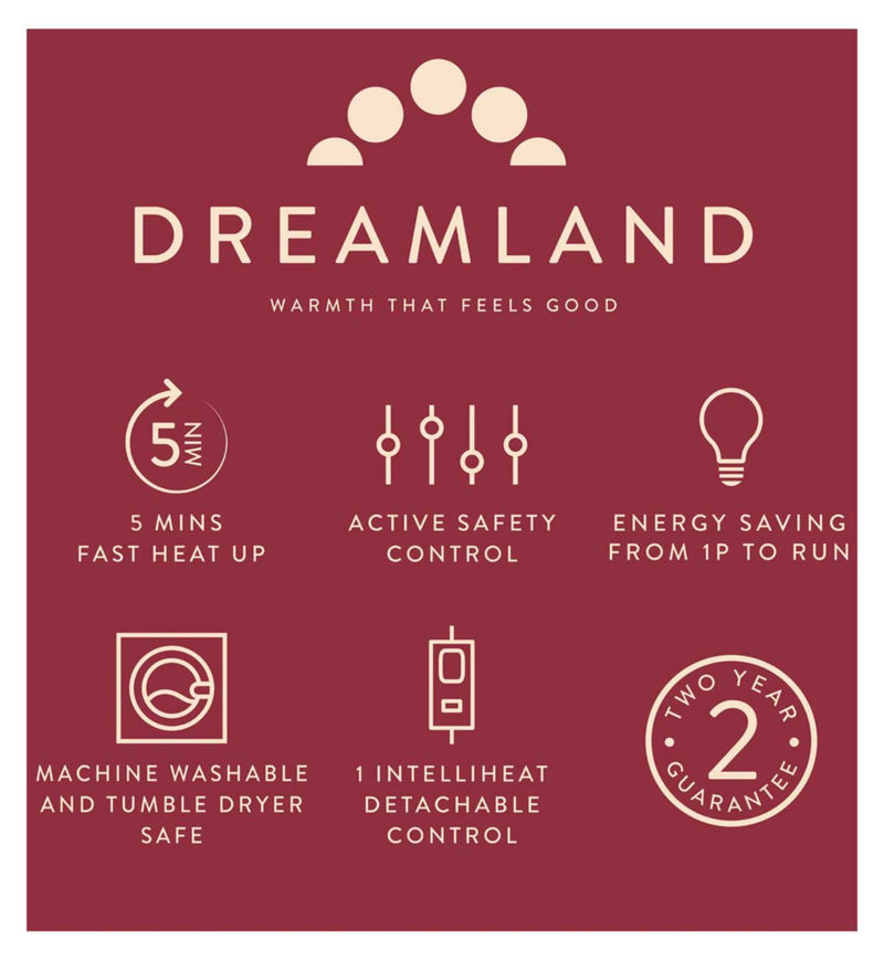 Dreamland heated throw mustard 160x120cm - British product