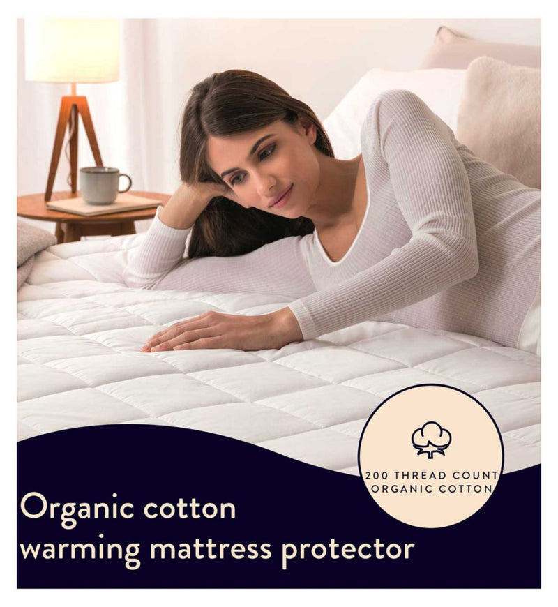 Dreamland Snowed In Warming Mattress Protector Single 190x90cm - British product