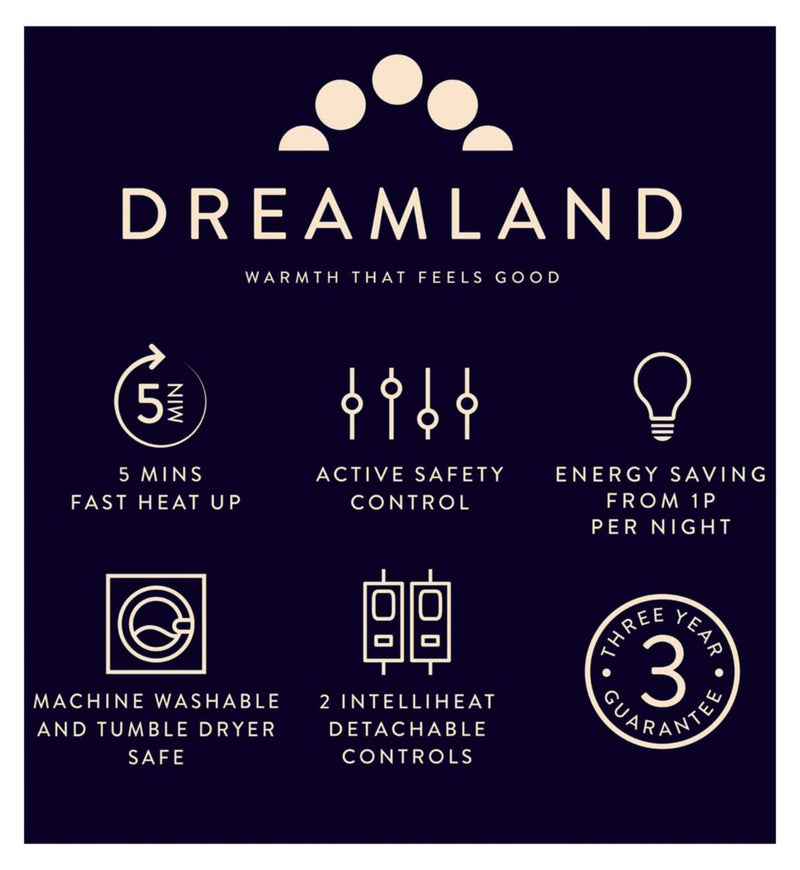 Dreamland Warming Mattress Protector Snowed In Organic Cotton Double - British product