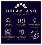 Dreamland electric warming blanket single size 180x135cm - British product