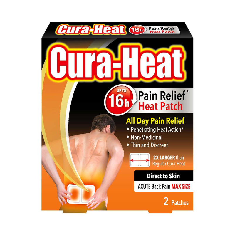 Cura-Heat Max Directskin heat patches 2-pack - British product
