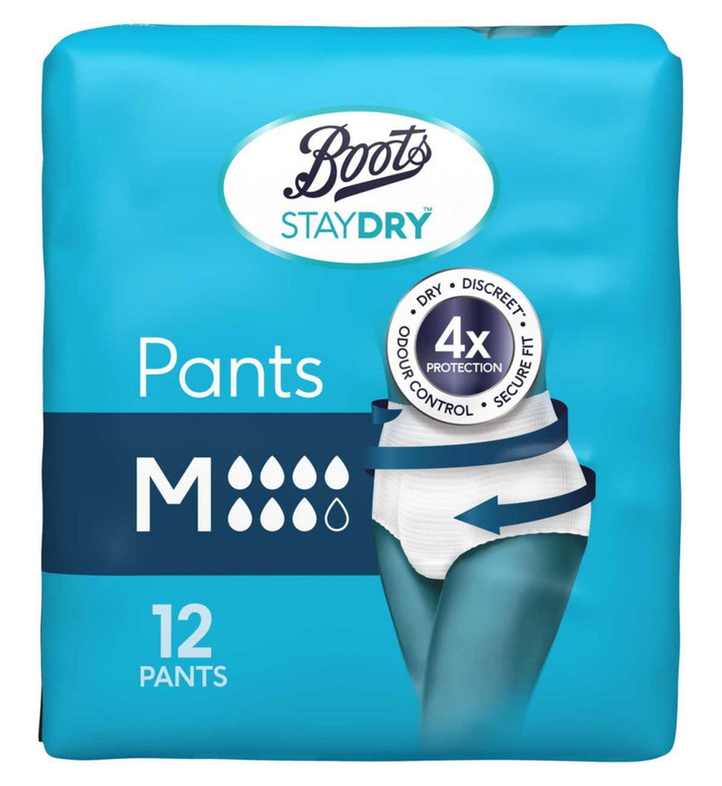 Boots Staydry Pants Medium incontinence underwear - British product