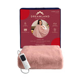 Dreamland Cosy Up faux fur heating throw pink 160x120cm - British product
