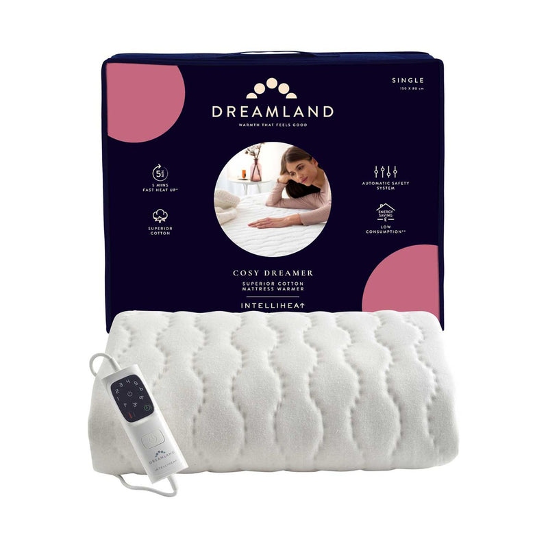 Dreamland Cosy Dreamer mattress warmer cotton single 150x80cm - British product