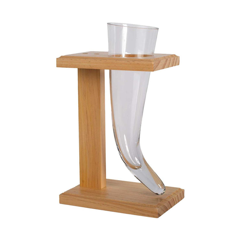 Winning Viking horn glass on stand (British brand)