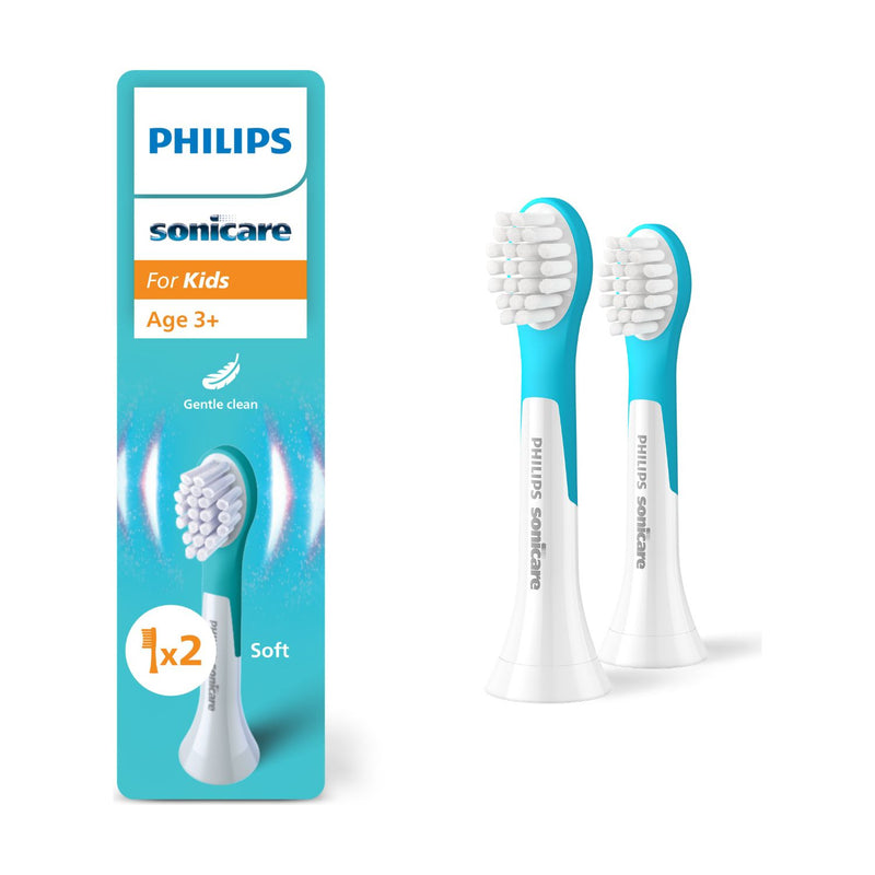 Philips Sonicare For Kids replacement toothbrush heads 2 pack, imported from the UK