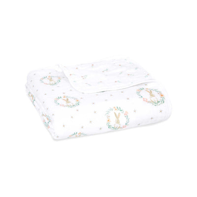 Aden + Anais Essentials Cotton Muslin Blanket Blushing Bunnies