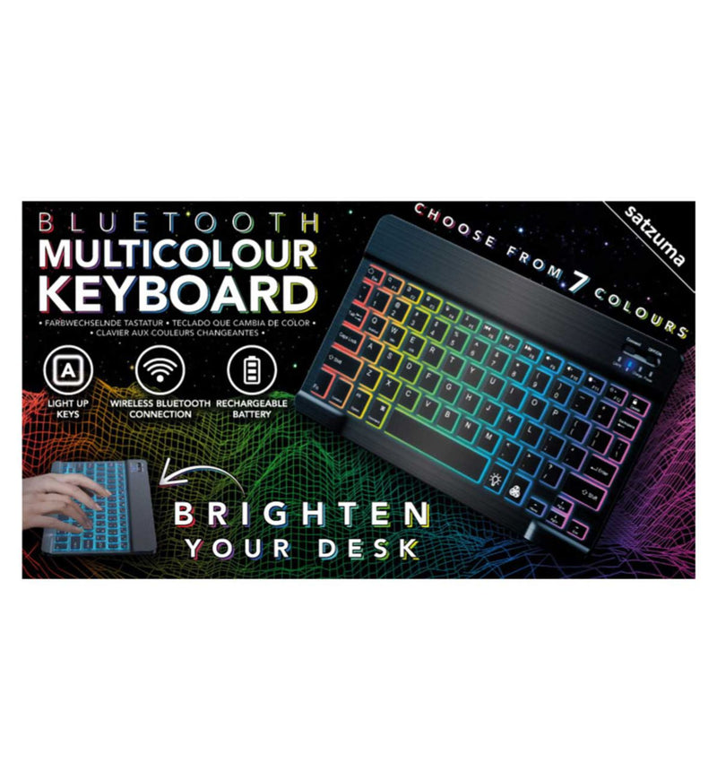 Satzuma RGB colour changing keyboard - British product