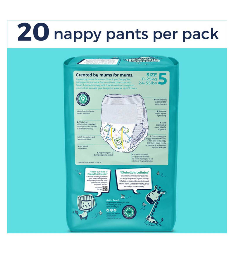 Mum & You Premium Performance Eco nappy pants size 5 20s, UK version