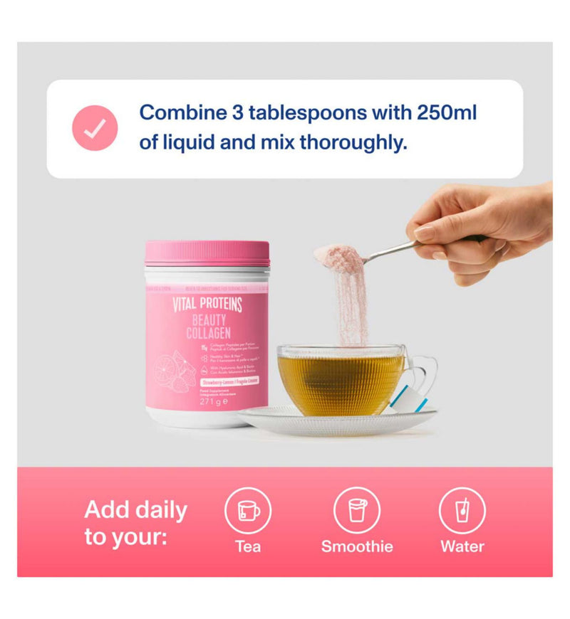 Vital Proteins Beauty Collagen Strawberry Lemon Powder 271g (British brand)