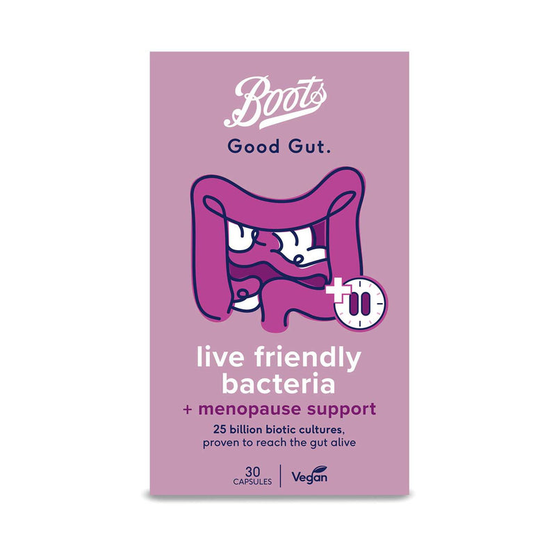 Boots Good Gut Menopause Support 30 Capsules, UK version
